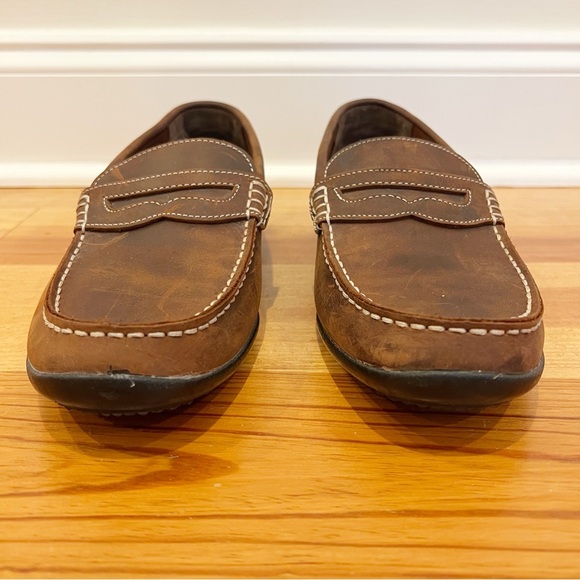 Foot Joy Penny Loafers Mens 10 M Brown Leather Club Casuals Driving 79011 - Picture 3 of 11